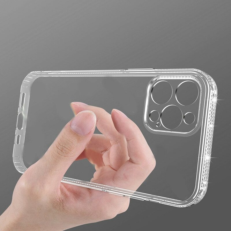 Skal För iPhone 13 Pro Transparenta Diamantkanter