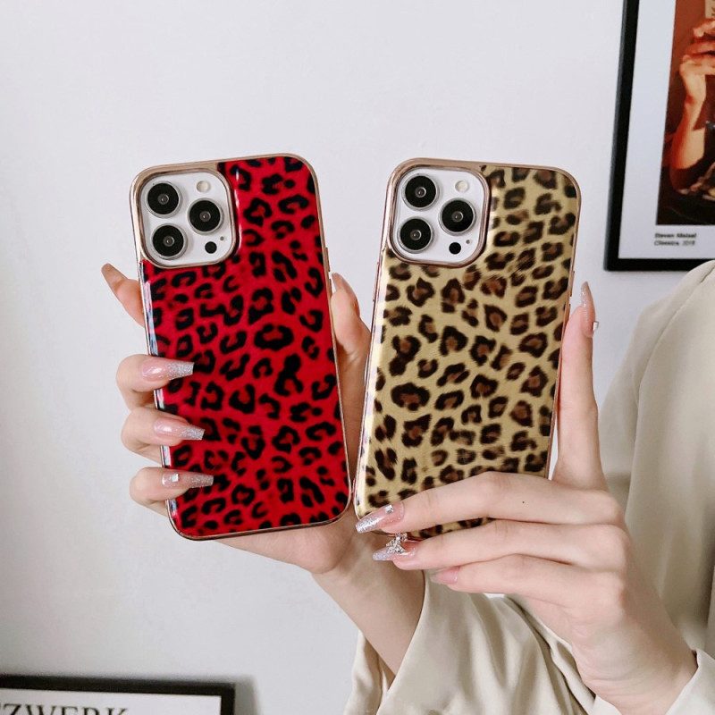 Skal För iPhone 14 Leopardhudeffekt