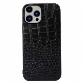 Skal För iPhone 14 Plus Krokodilstruktur I Äkta Läder