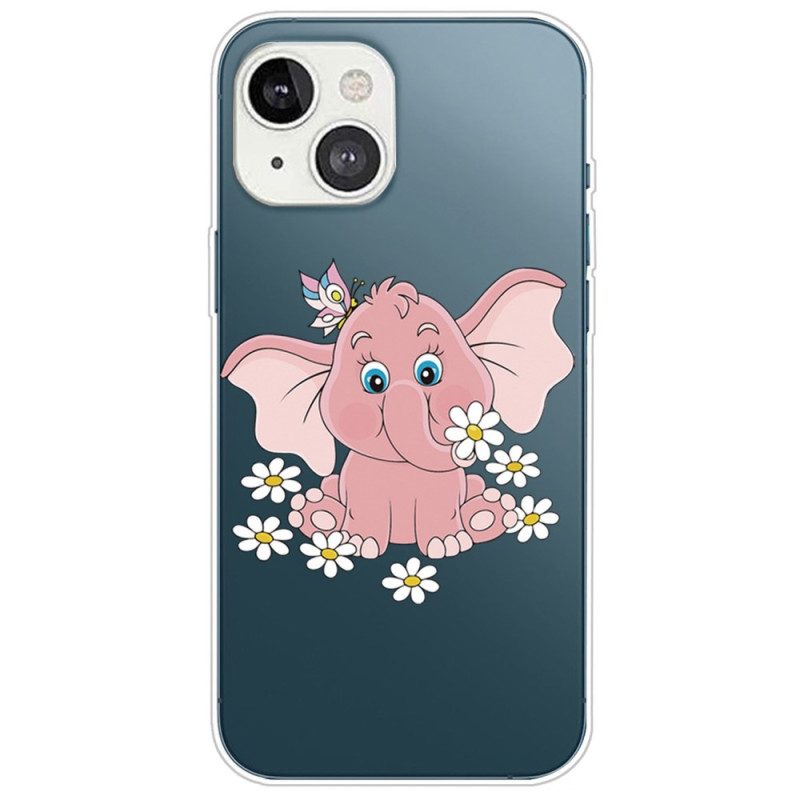 Skal För iPhone 14 Plus Pink Elephant Transparent