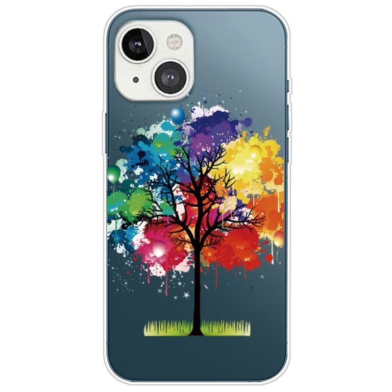 Skal För iPhone 14 Plus Transparent Akvarellträd