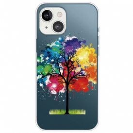 Skal För iPhone 14 Plus Transparent Akvarellträd