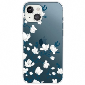 Skal För iPhone 14 Plus Vita Blommor