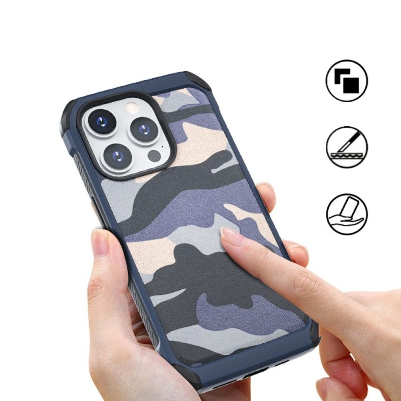 Skal För iPhone 14 Pro Förstärkt Kamouflage