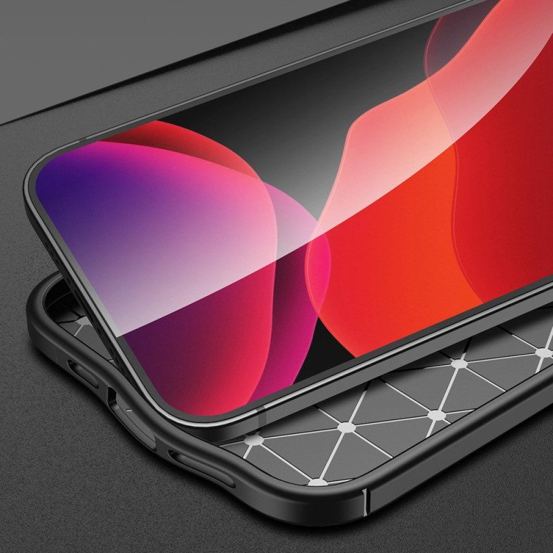 Skal För iPhone 14 Pro Max Double Line Litchi Lädereffekt