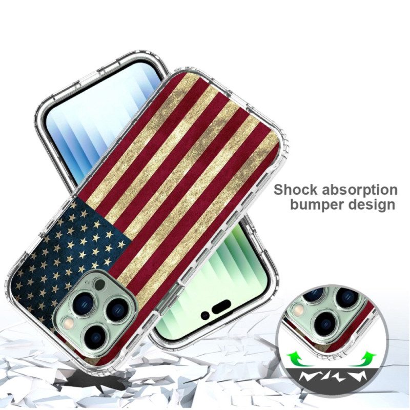 Skal För iPhone 14 Pro Max Förbättrad Amerikansk Flagga