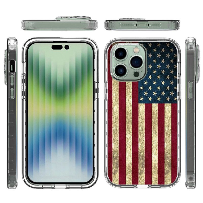 Skal För iPhone 14 Pro Max Förbättrad Amerikansk Flagga