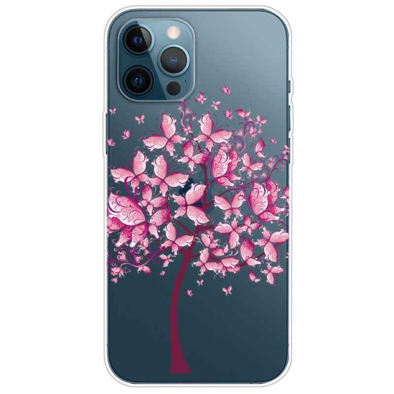 Skal För iPhone 14 Pro Rosa Träd