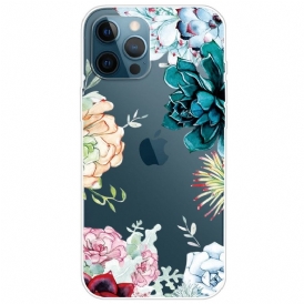 Skal För iPhone 14 Pro Sömlösa Akvarellblommor