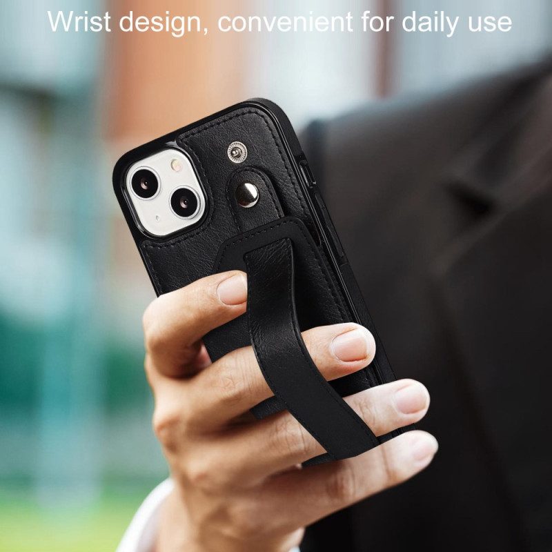 Skal För iPhone 14 Rfid-korthållare Med Rem