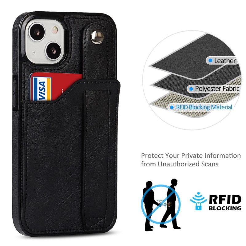 Skal För iPhone 14 Rfid-korthållare Med Rem