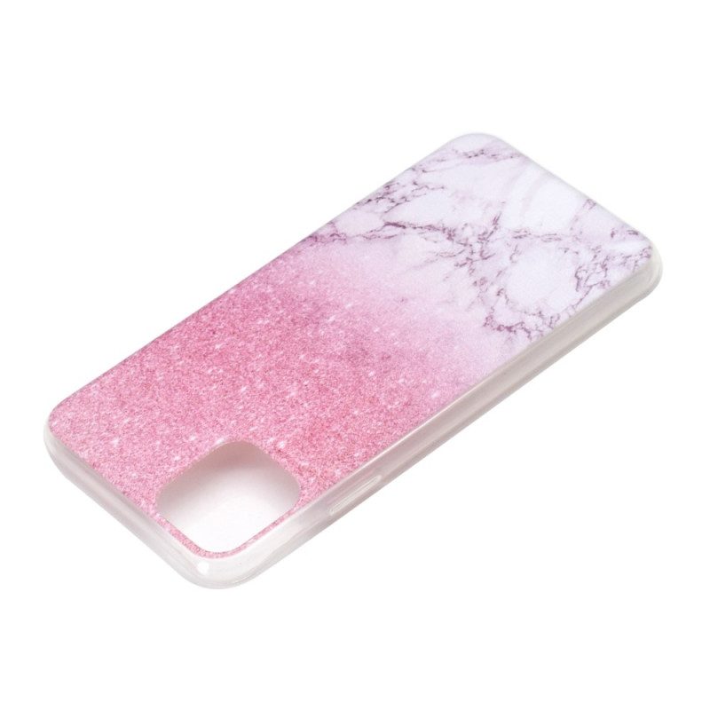 Skal För iPhone 14 Rosa Marmor