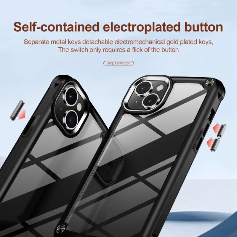 Skal För iPhone 14 Transparent Aluminiumlegering