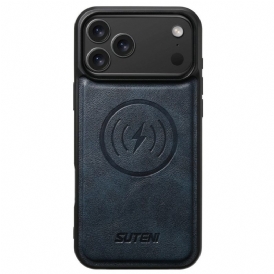 Skal För iPhone 17 Pro Magsafe-kompatibel Vintage-lädereffekt