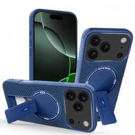 Skal För iPhone 17 Pro Max Kolfiberstruktur Med Stöd