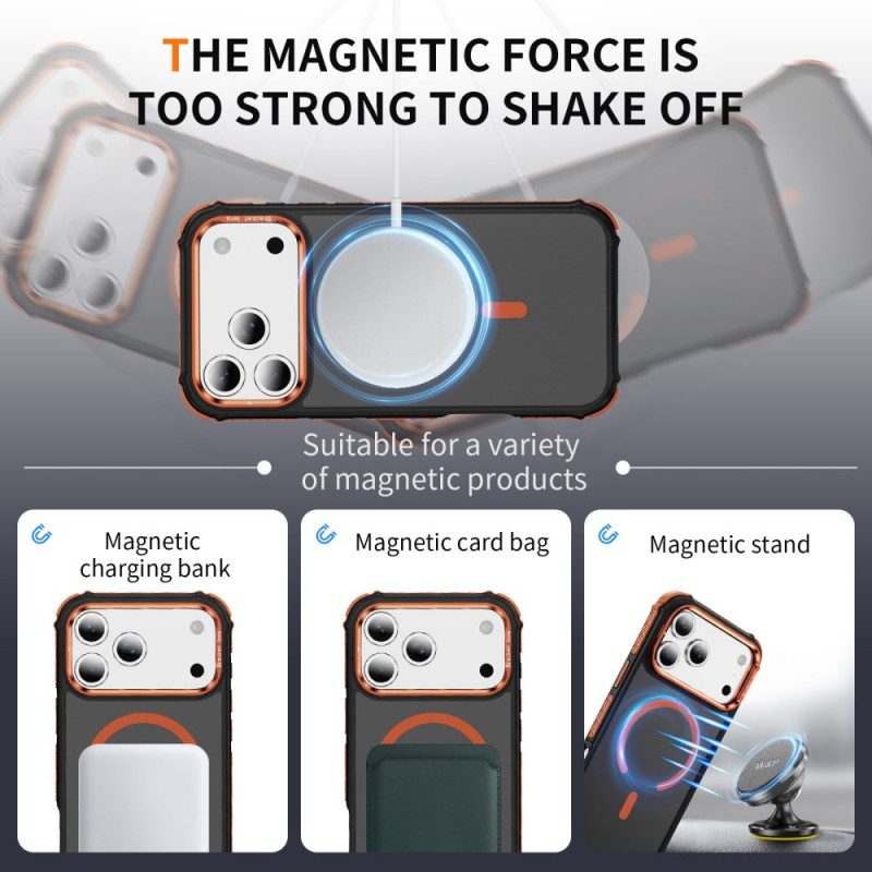 Skal För iPhone 17 Pro Max Kompatibelt Magsafe-objektivfäste Svart