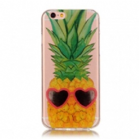 Skal För iPhone 6 / 6S Transparent Inkognito Ananas