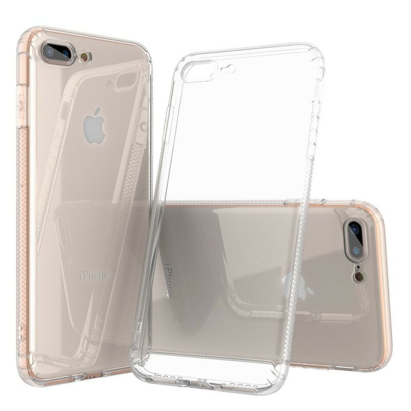 Skal För iPhone 8 Plus / 7 Plus Transparenta Leeu Skyddskuddar