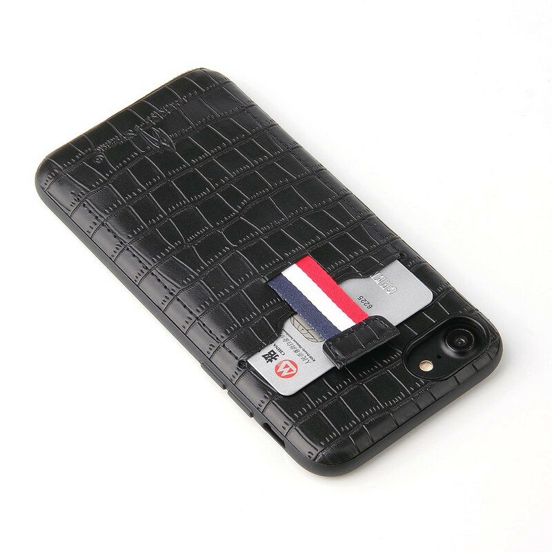 Skal För iPhone SE 3 / SE 2 / 8 / 7 Crocodile Skin Style Korthållare