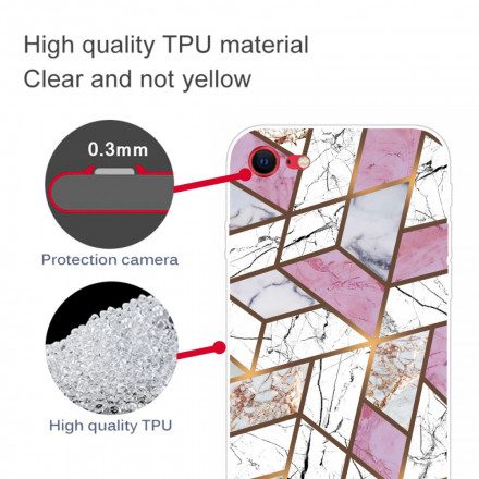 Skal För iPhone SE 3 / SE 2 / 8 / 7 Geometrisk Marmor