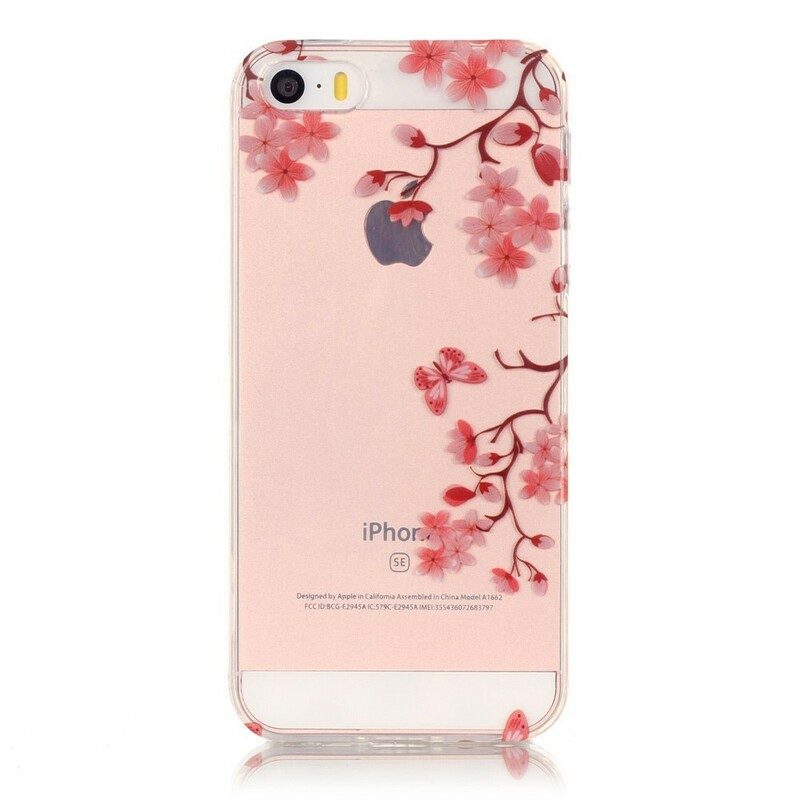 Skal För iPhone SE / 5 / 5S Blommande Träd Transparent