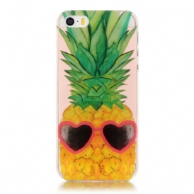 Skal För iPhone SE / 5 / 5S Transparent Inkognito Ananas