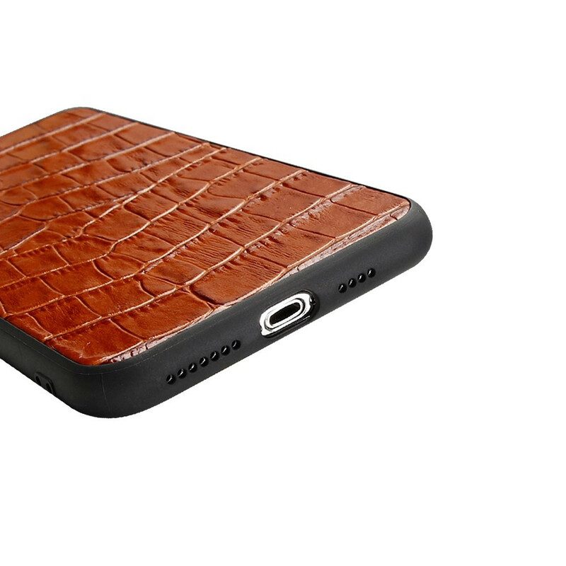 Skal För iPhone X / XS Äkta Crocodile Texture Läder