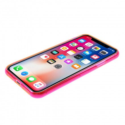 Skal För iPhone X / XS Färgat Transparent Silikon