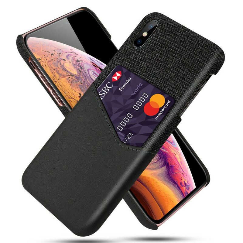 Skal För iPhone X / XS Ksq-korthållare