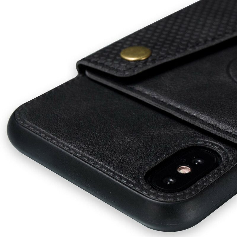 Skal För iPhone X / XS Plånboksfodral Snap-plånbok