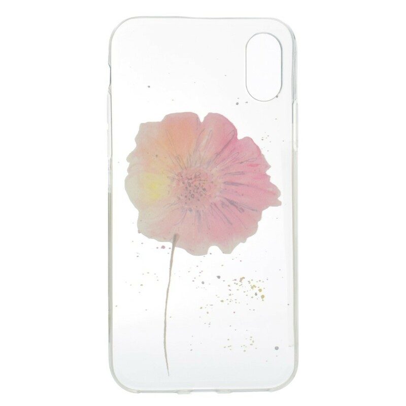Skal För iPhone X / XS Sömlöst Blommönster I Akvarell