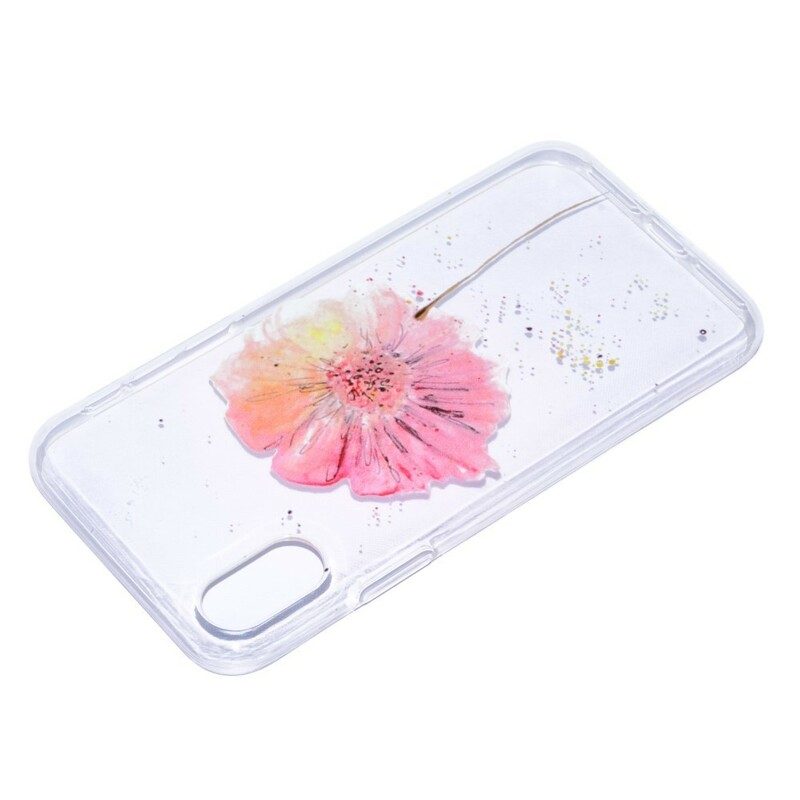 Skal För iPhone X / XS Sömlöst Blommönster I Akvarell