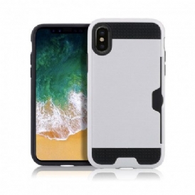 Skal För iPhone X / XS Styv Korthållare