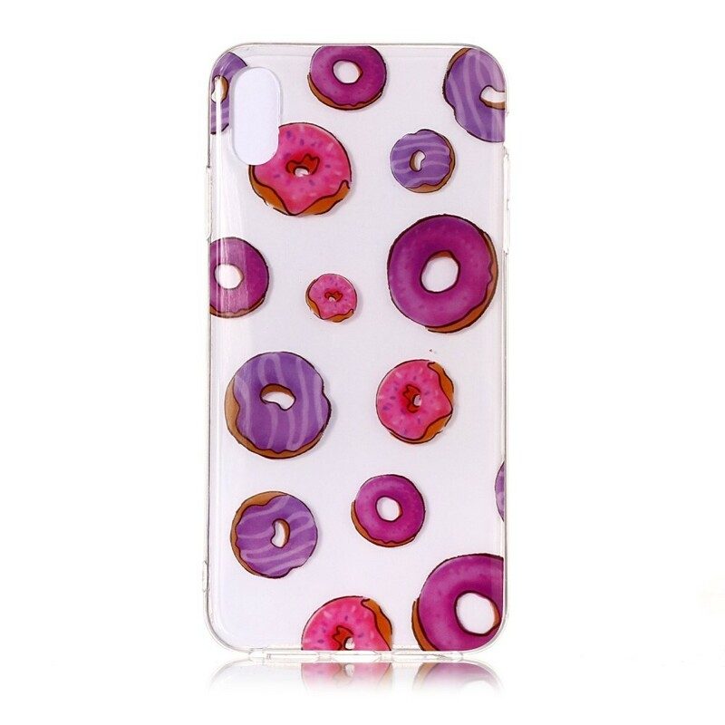 Skal För iPhone X / XS Transparent Donut Fläkt