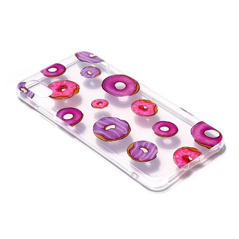 Skal För iPhone X / XS Transparent Donut Fläkt
