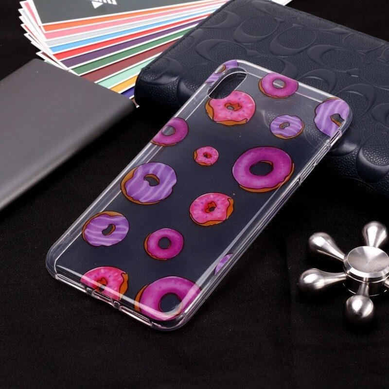 Skal För iPhone X / XS Transparent Donut Fläkt