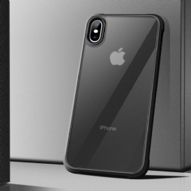 Skal För iPhone X / XS Transparenta Leeu Skyddskuddar