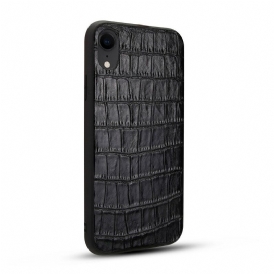 Skal För iPhone XR Äkta Crocodile Texture Läder