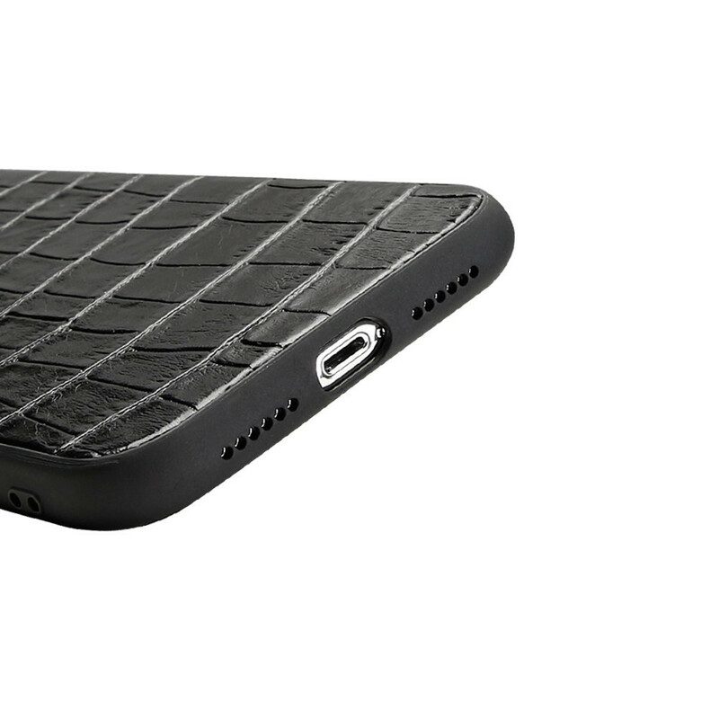 Skal För iPhone XR Äkta Crocodile Texture Läder