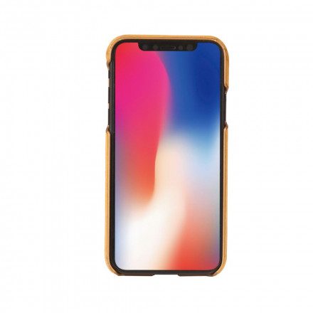 Skal För iPhone XR Äkta Pierre Cardin Litchi Läder