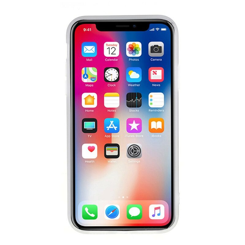 Skal För iPhone XR Färgad Geometrimarmor