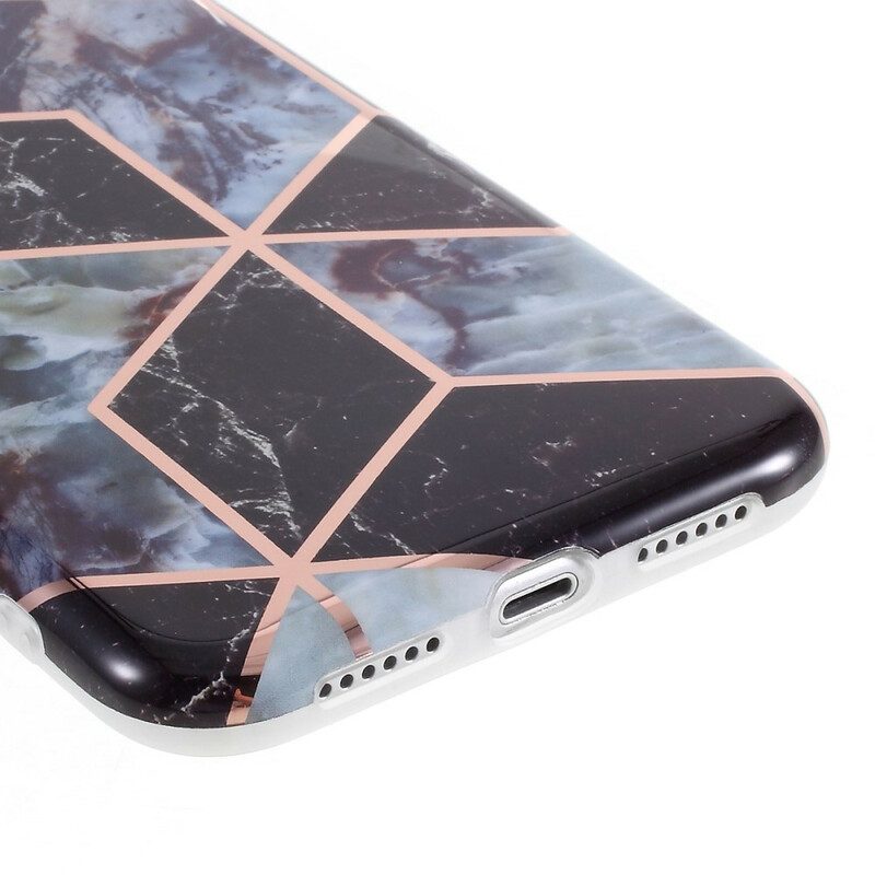 Skal För iPhone XR Färgad Geometrimarmor