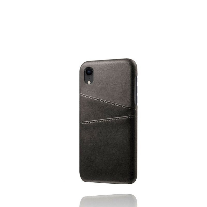 Skal För iPhone XR Korthållare I Lädereffekt
