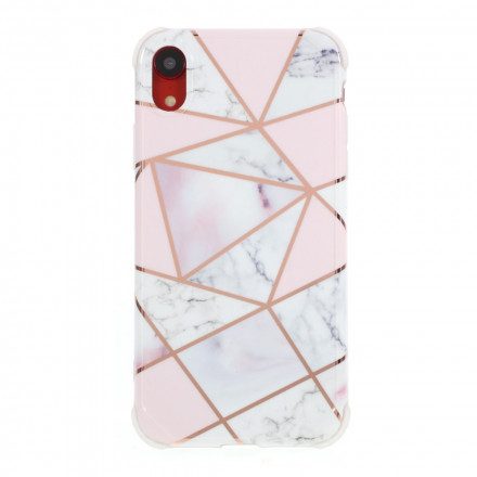 Skal För iPhone XR Marmorgeometridesign