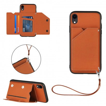 Skal För iPhone XR Multi-card Support Hands-free Och Lanyard