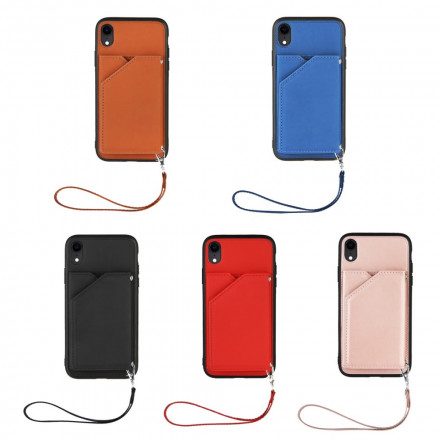 Skal För iPhone XR Multi-card Support Hands-free Och Lanyard