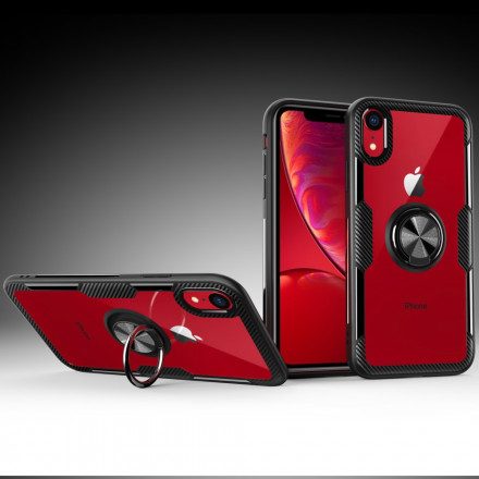 Skal För iPhone XR Ringstöd I Härdat Glas