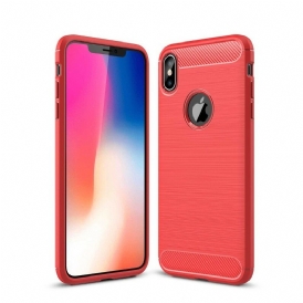 Skal För iPhone XS Max Borstad Kolfiber