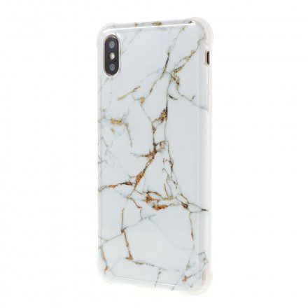 Skal För iPhone XS Max Förstärkta Hörn I Marmorstil