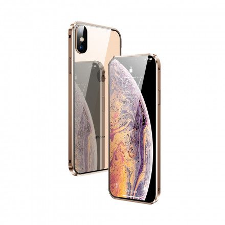 Skal För iPhone XS Max Härdat Glas Fram Och Bak